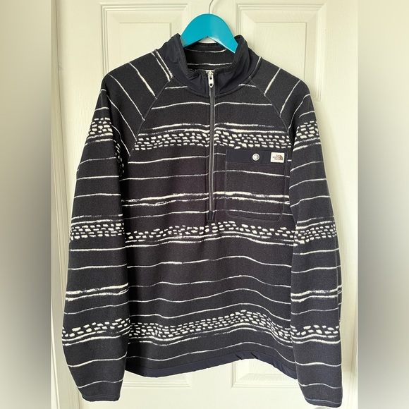 Mens The North Face Printed Gordon Lyons Quarter Zip Fleece Pullover Medium - Picture 3 of 13